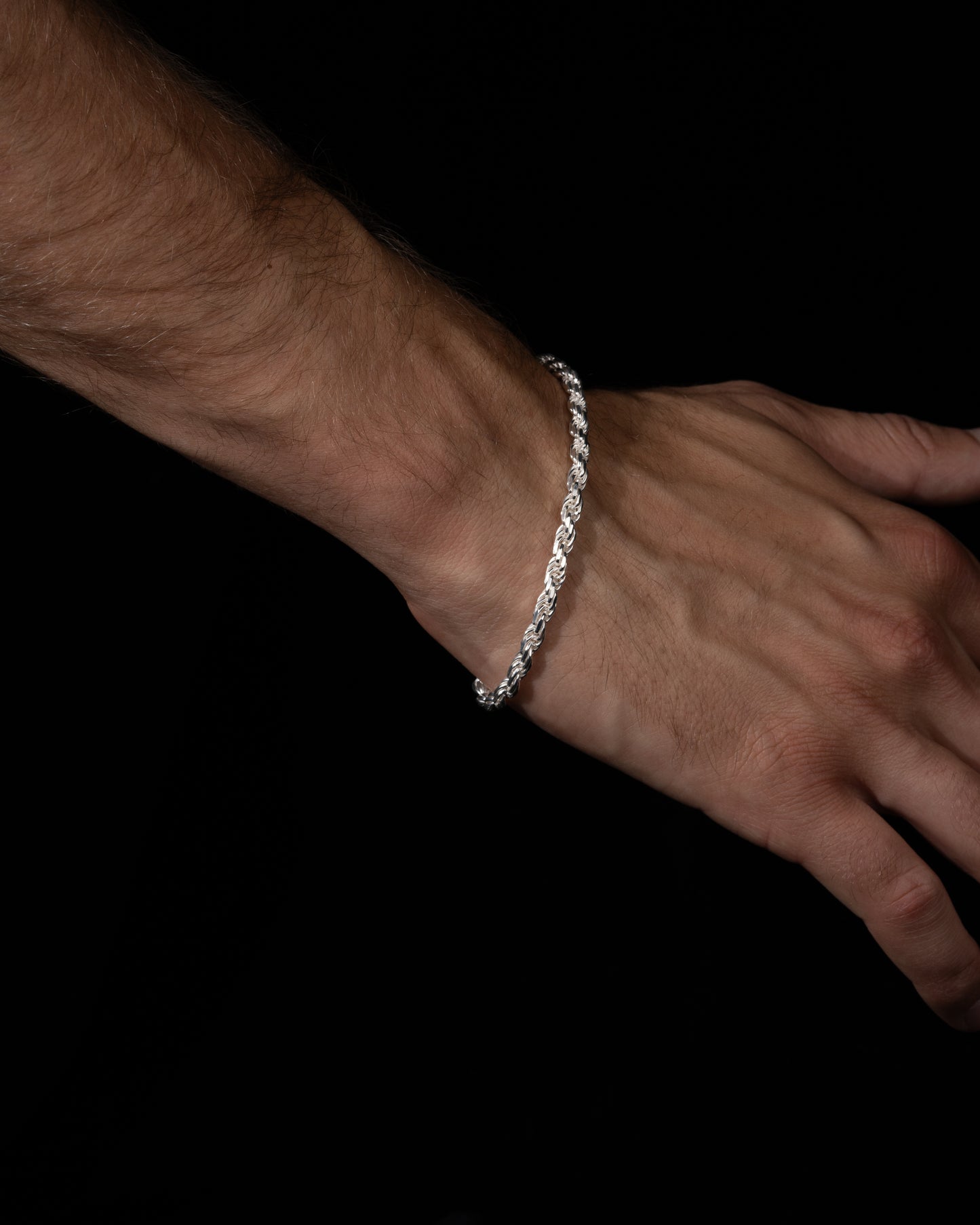 Diamond Cut Cordell Armband 4mm - 925 silver