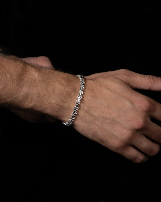 Flat Byzantine Armband 4mm - 925 Silver