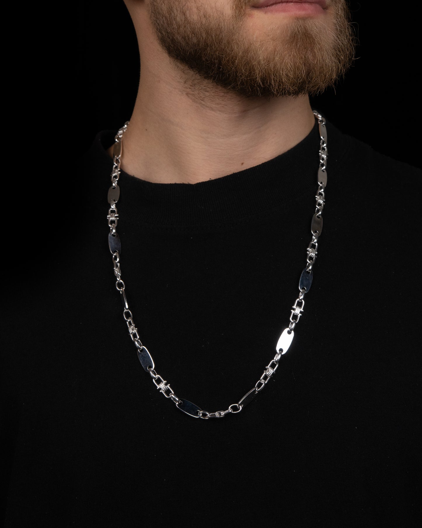 Plattenkette Halsband 8mm - 925 Silver