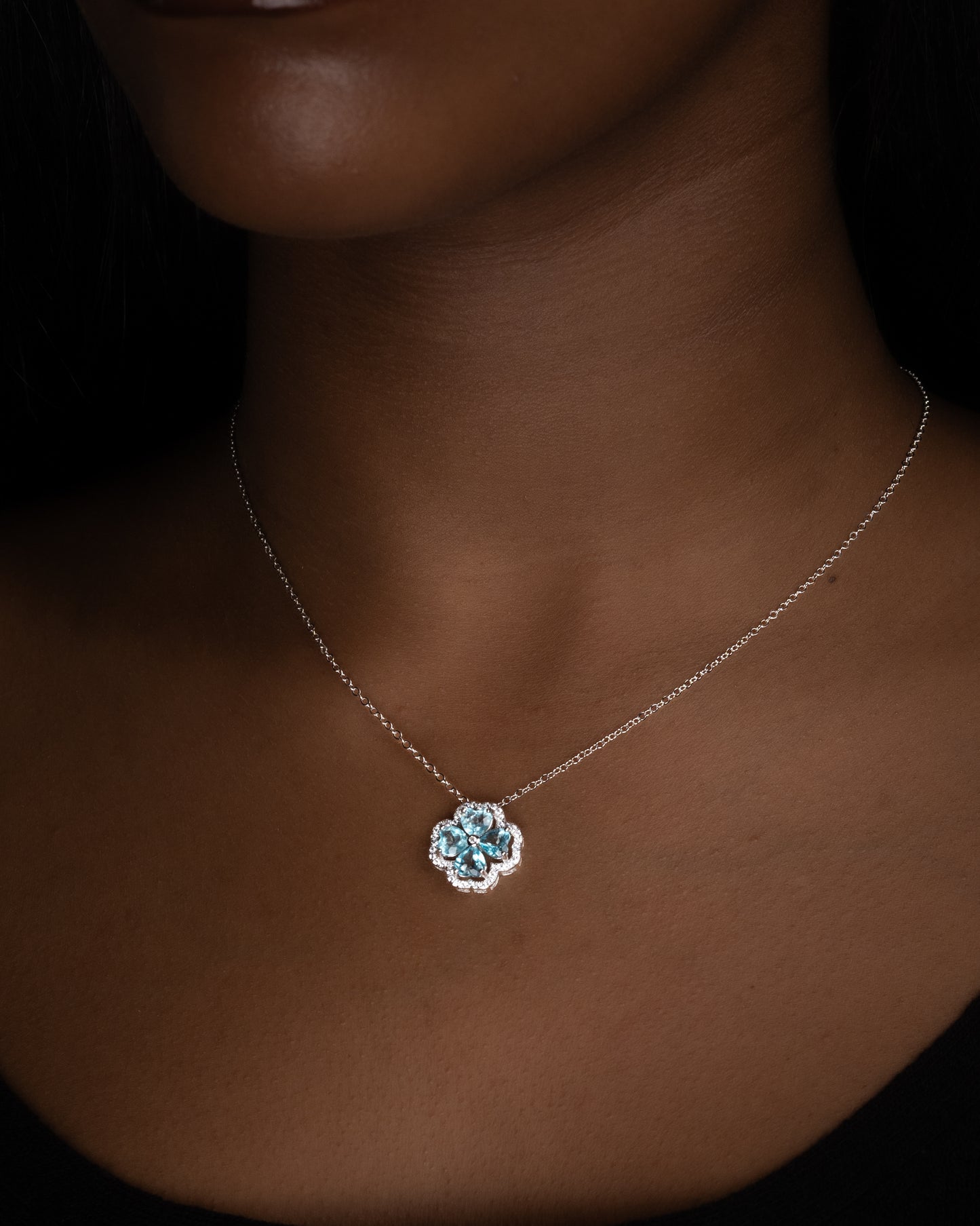 Lucky Sapphire Hearts Necklace - Kejsar