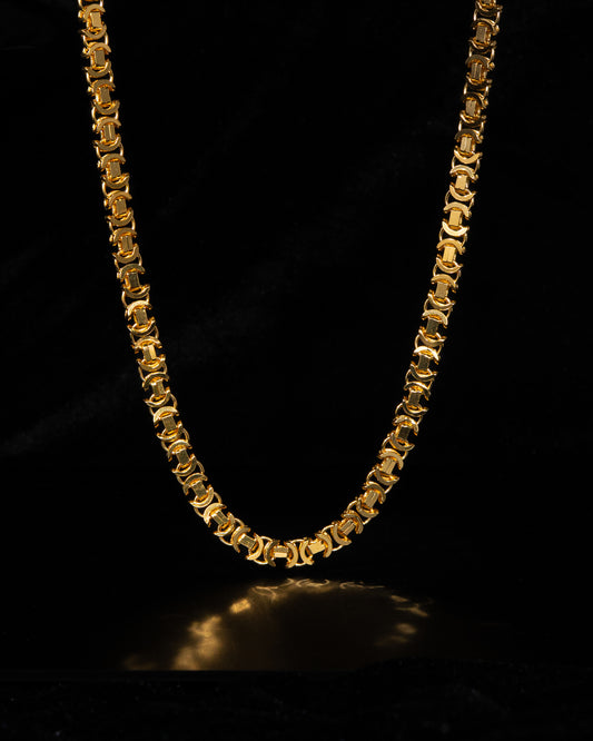 Flat Byzantine Halsband 8mm - 925 Silver