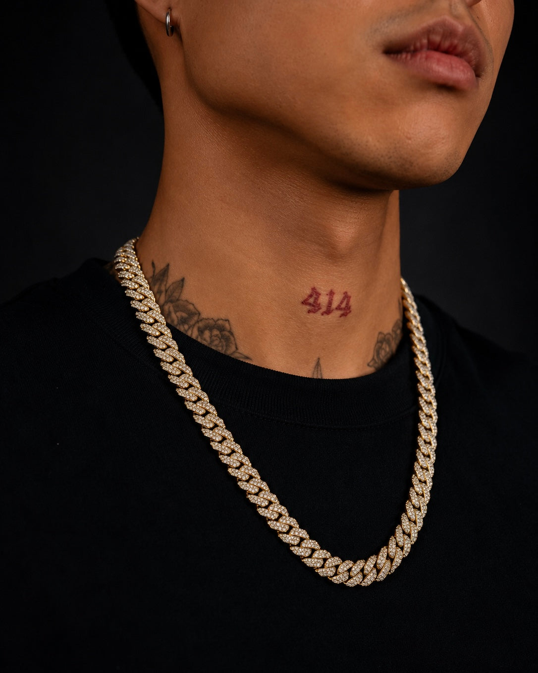 Iced Out Cuban Link Halsband - Kejsar