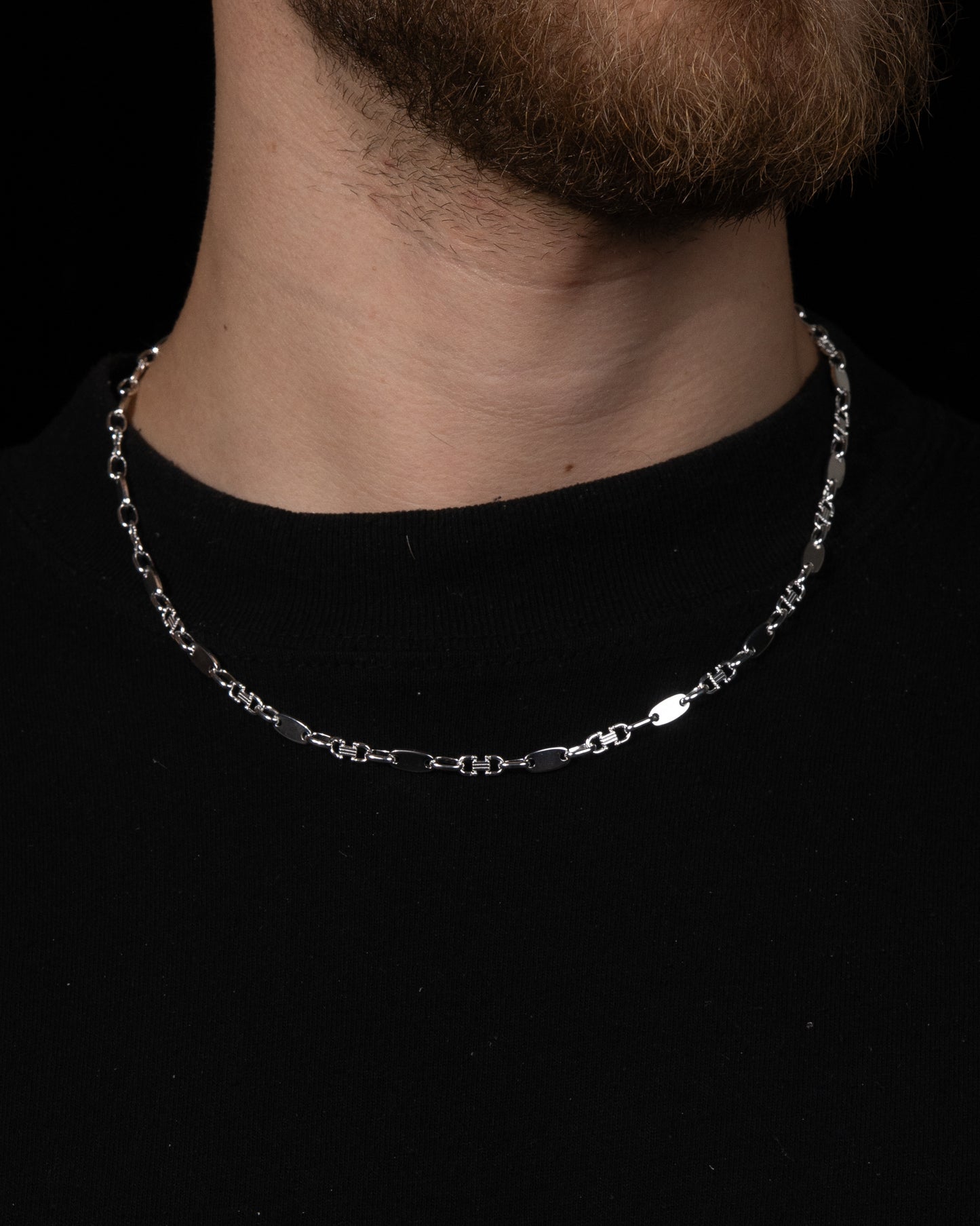Plattenkette Halsband 4mm - 925 Silver