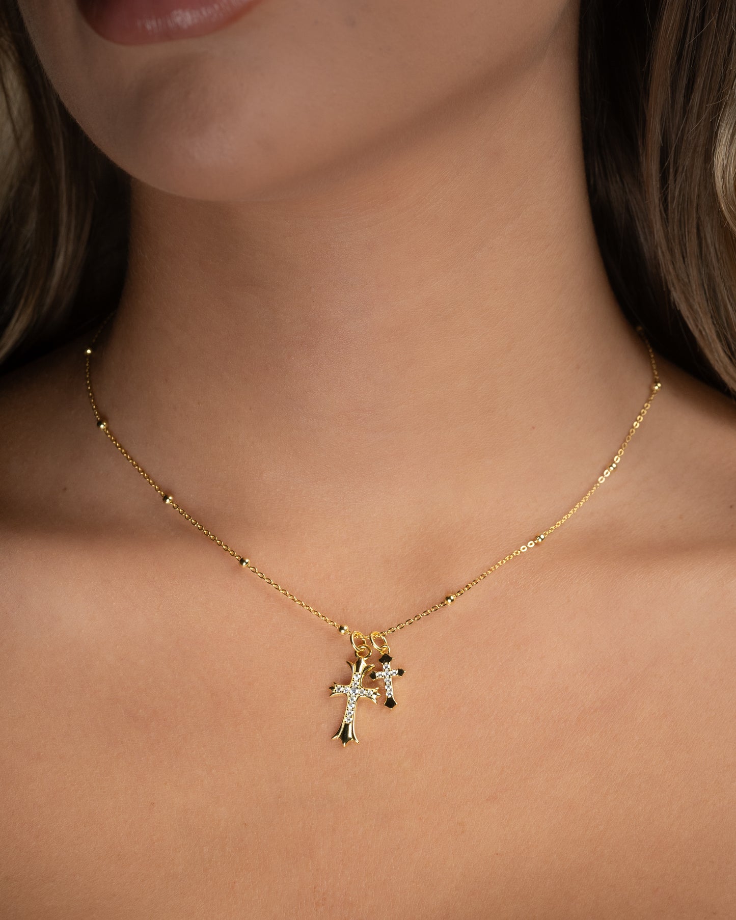 Twin Cross Necklace - Kejsar