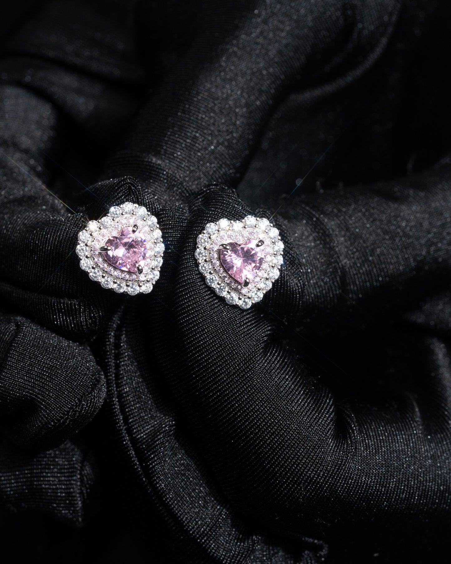 Pink Heart Earrings - Kejsar
