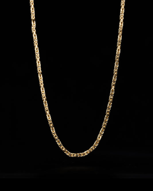 Kejsarlänk Halsband Massiv 3mm - 18K Guld - Kejsar