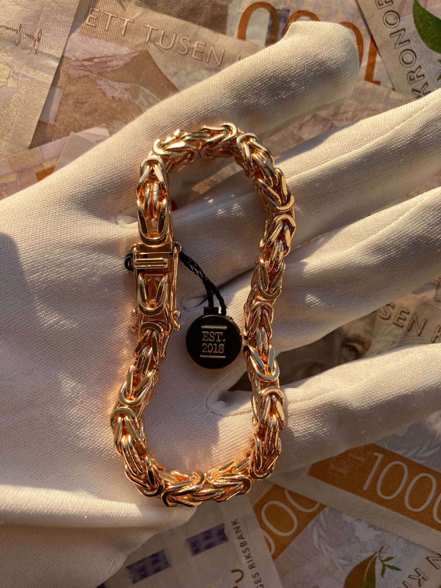Kejsarlänk Armband 6mm - 18K Guldpläterad Kejsar
