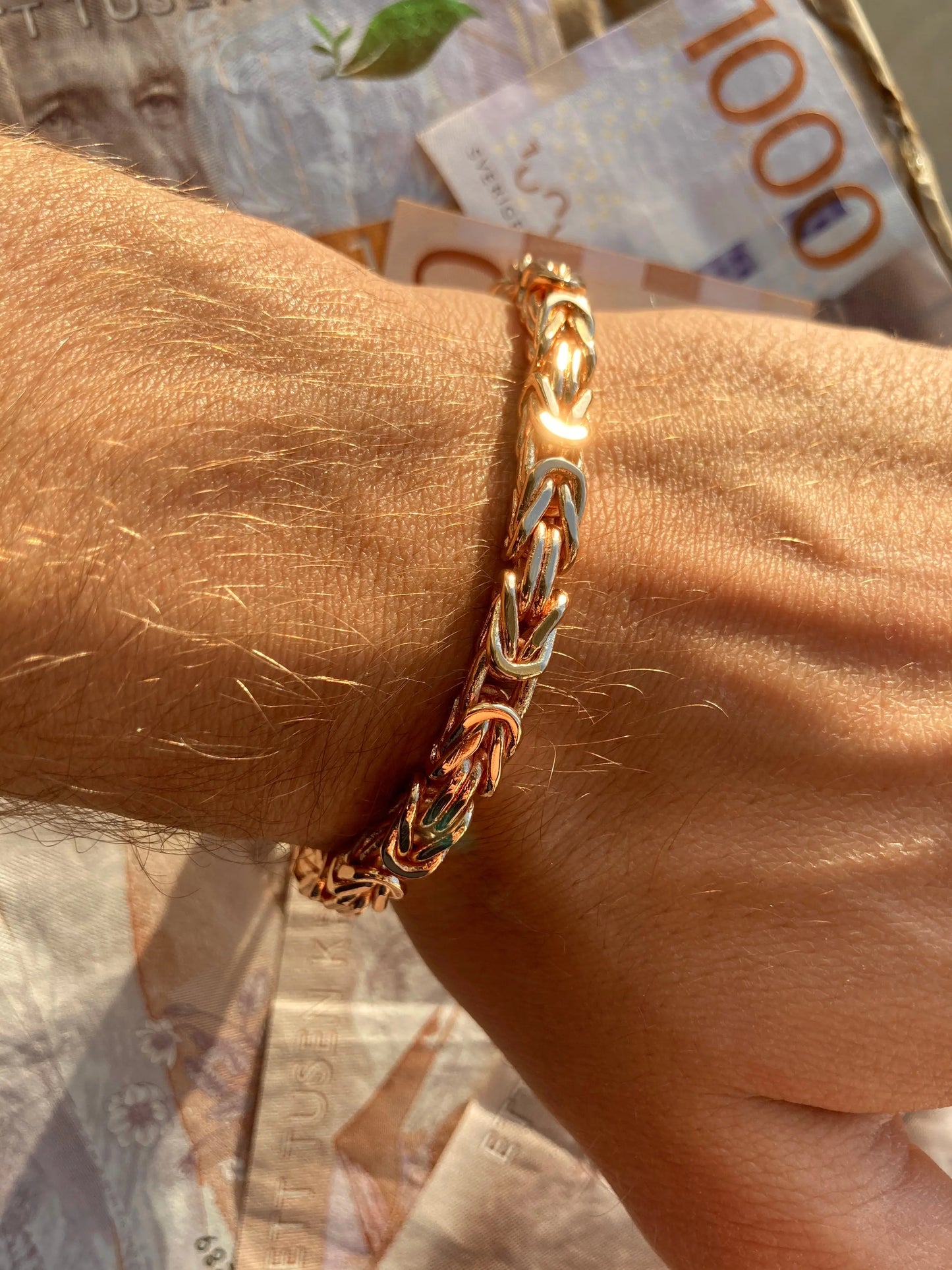 Kejsarlänk Armband 6mm - 18K Guldpläterad Kejsar