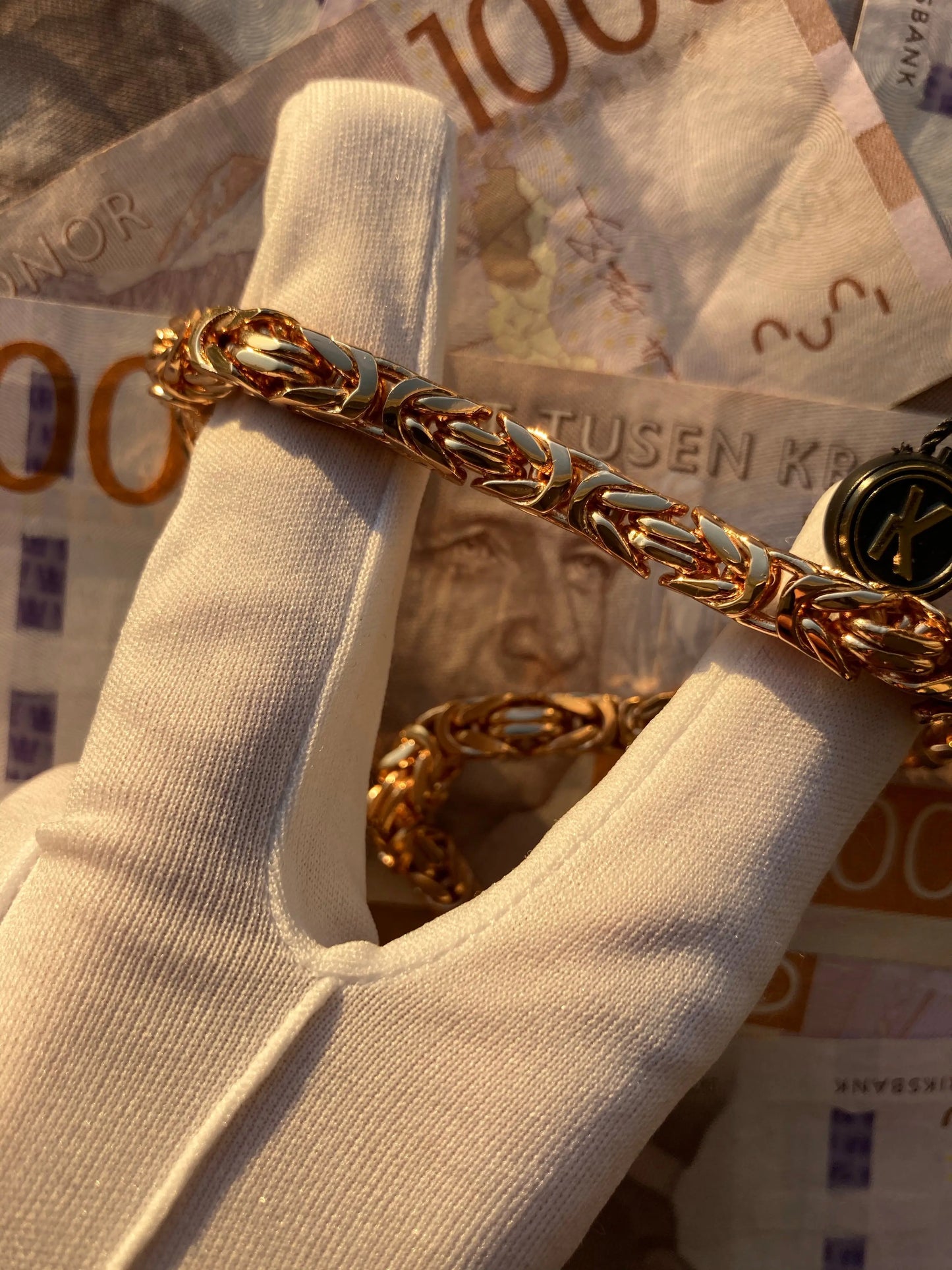 Kejsarlänk Halsband 6mm - 18K Guldpläterad Kejsar
