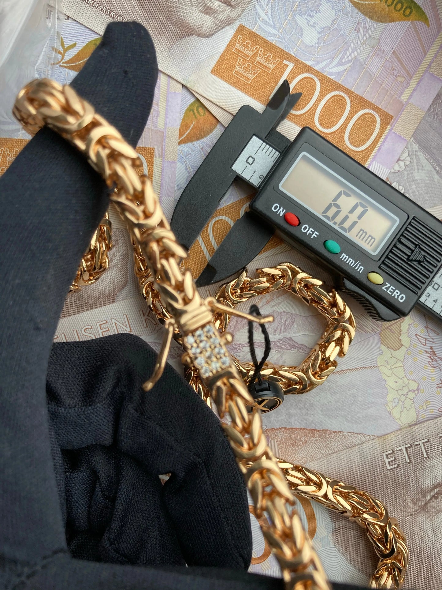 Kejsarlänk Halsband 6mm - 18K Guldpläterad Kejsar