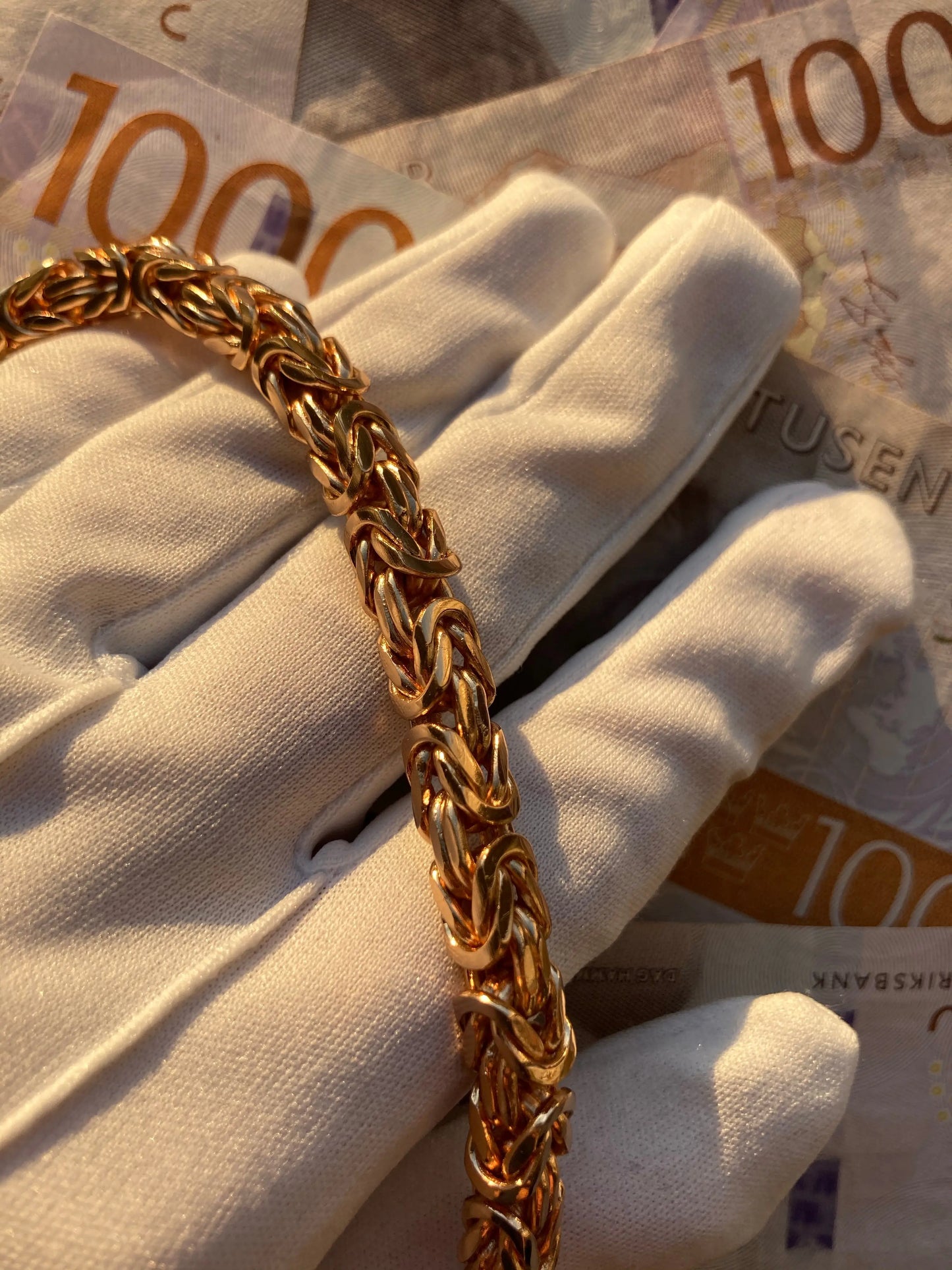 Kejsarlänk Halsband 6mm - 18K Guldpläterad Kejsar