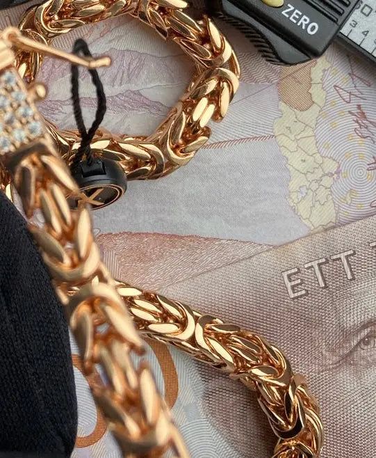 Kejsarlänk Halsband 6mm - 18K Guldpläterad Kejsar