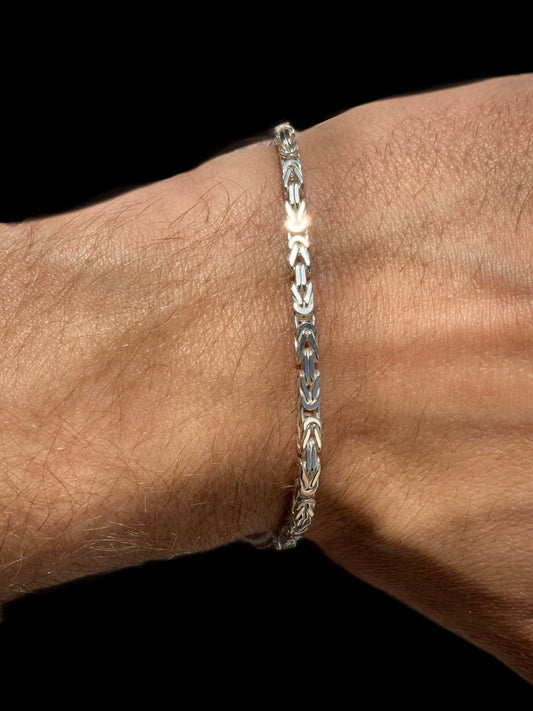 Kejsarlänk Armband 3mm - 925 Silver - Kejsar