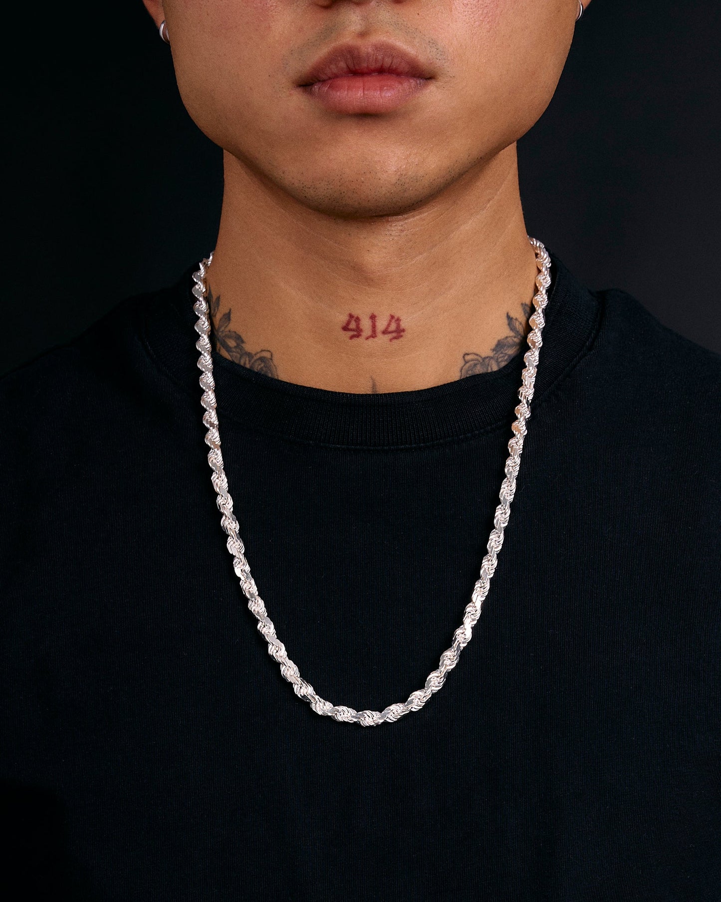 Diamond Cut Cordell Halsband 6mm - 925 silver