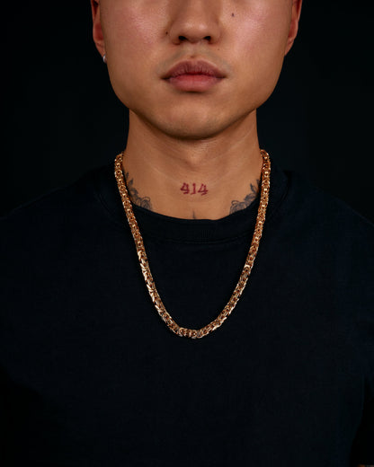 Kejsarlänk Halsband 6mm - 18K Guldpläterad