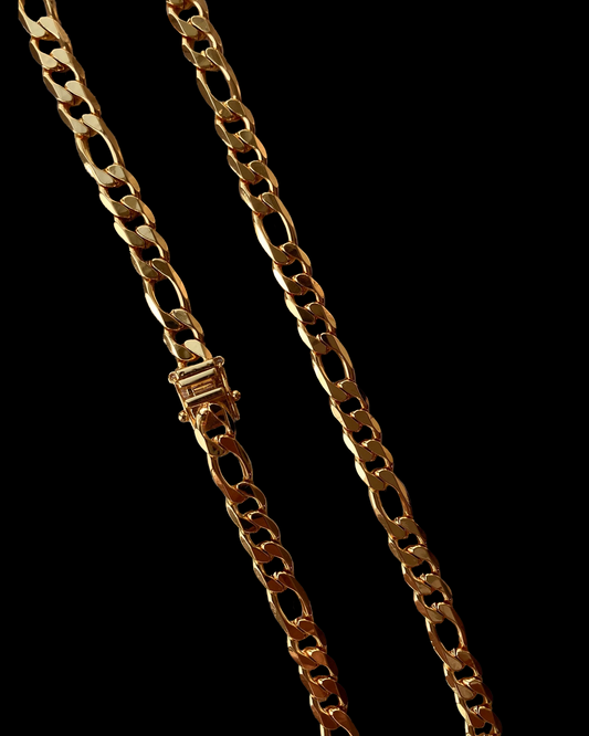 Figarolänk Halsband 6.5mm - 18K Guld - Kejsar