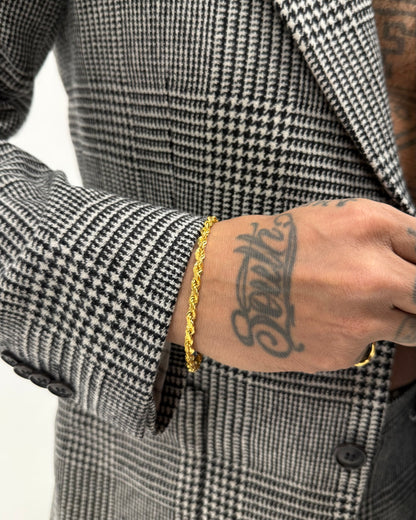 Diamond Cut Cordell Armband 4mm - 925 silver