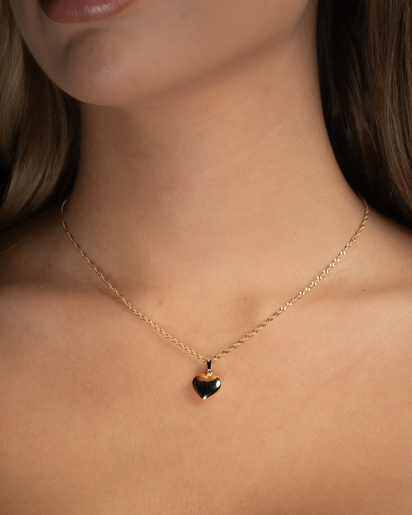 Guldhjärta Halsband - 18K Guld - Kejsar
