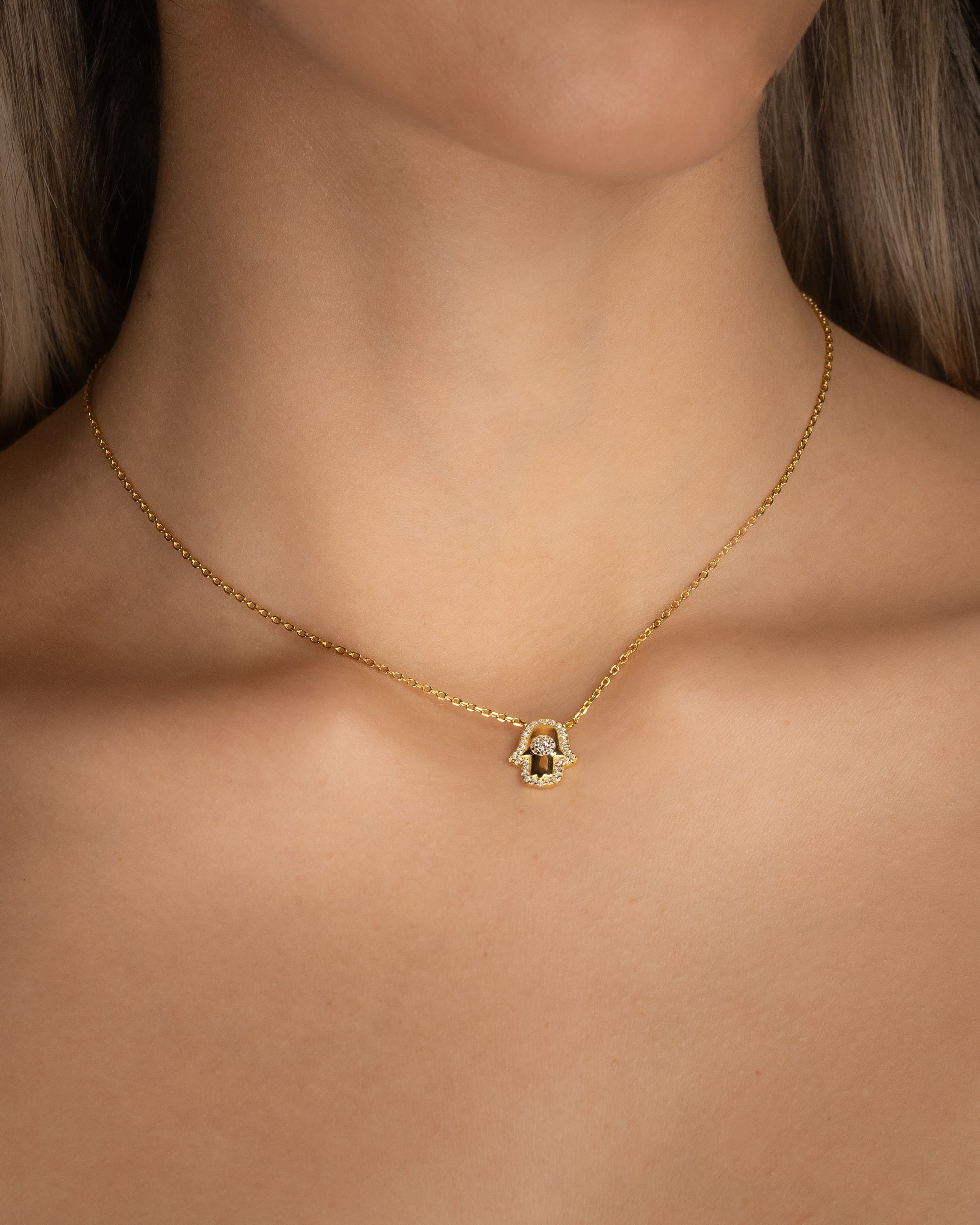 GOLDEN HAMSA NECKLACE - Kejsar