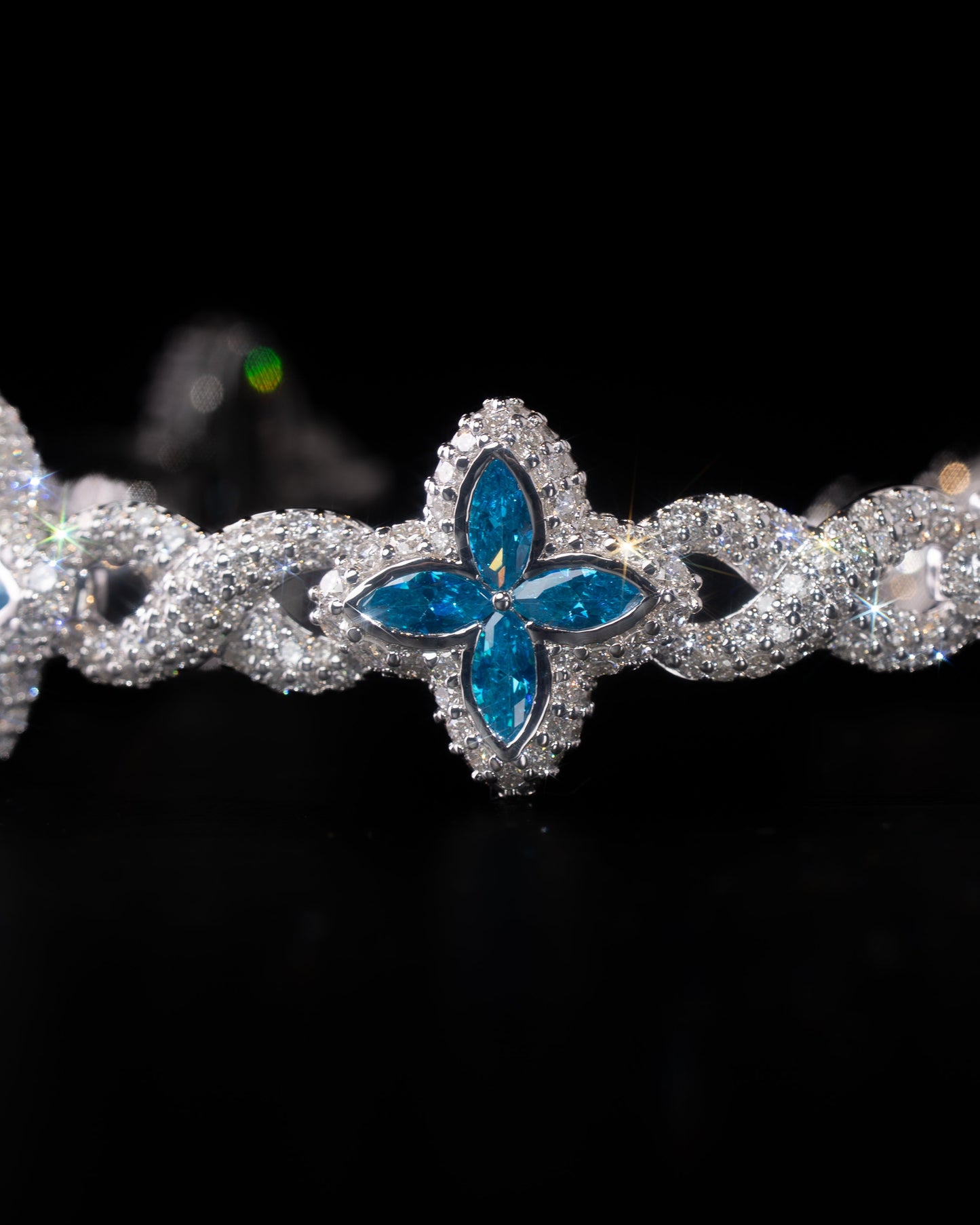 Infinity Flower Diamond Bracelet