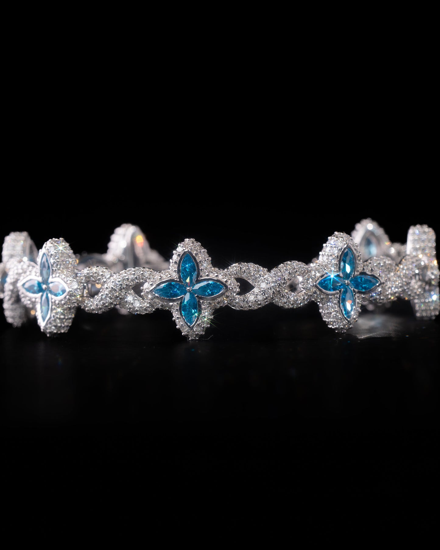 Infinity Flower Diamond Bracelet