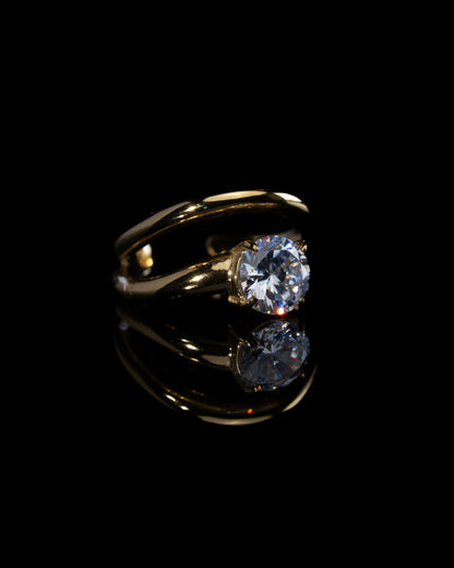 Double band diamond ring