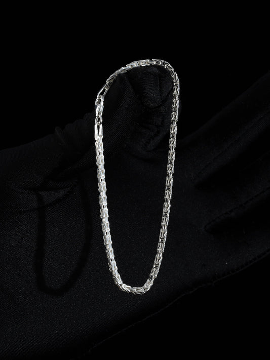 ‍Kejsarlänk Armband 3mm - 925 Silver HERR (100% off)