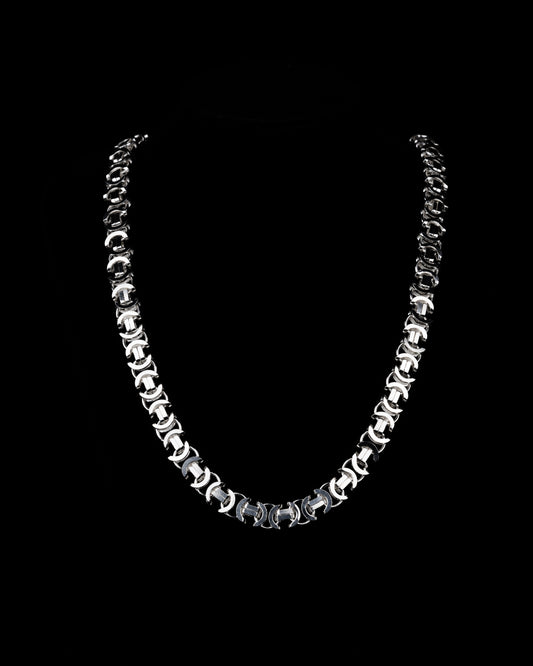 Flat Byzantine Halsband 8mm - 925 Silver - Kejsar