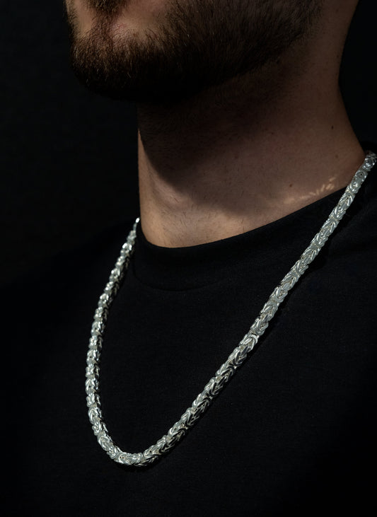 Kejsarlänk Halsband 6mm - 925 Silver - Kejsar