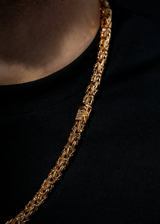 Kejsarlänk Halsband 8mm - 18K Guldpläterad - Kejsar
