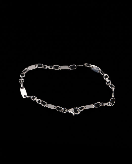 Plattenkette Armband 4mm - 925 Silver