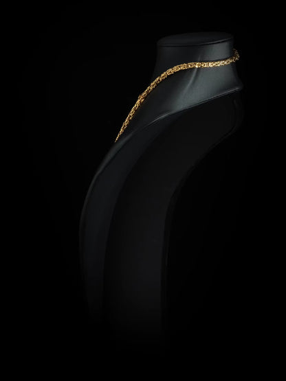 Kejsarlänk Halsband 4mm - 18K Guldpläterad