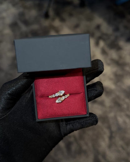 Double Drop Diamond Ring