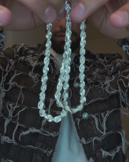 Diamond Cut Cordell Halsband 6mm - 925 silver