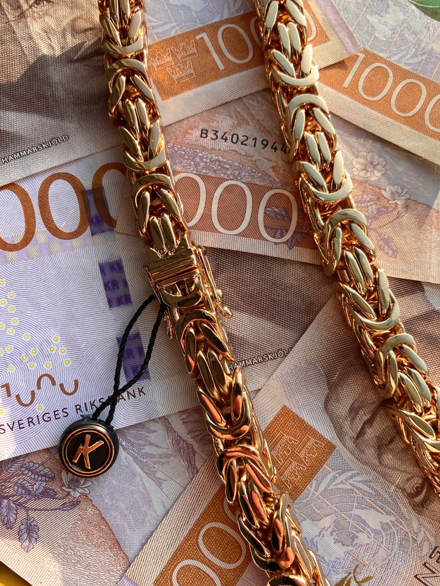 Kejsarlänk Halsband 10mm - 18K Guldpläterad - Kejsar