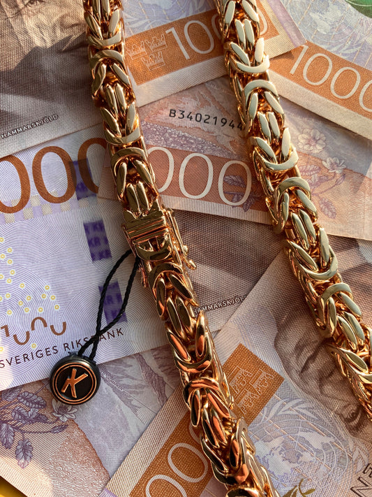 Kejsarlänk Halsband 10mm - 18K Guldpläterad - Kejsar