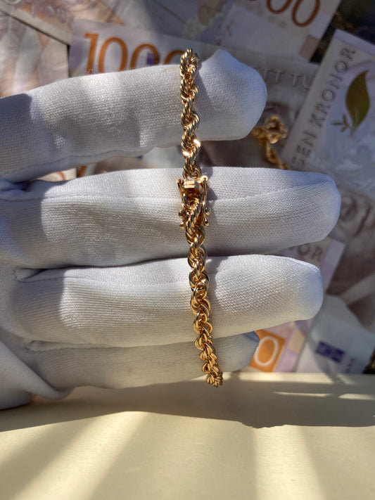 Cordell Armband 4.2mm Massiv - 18K Guld - Kejsar