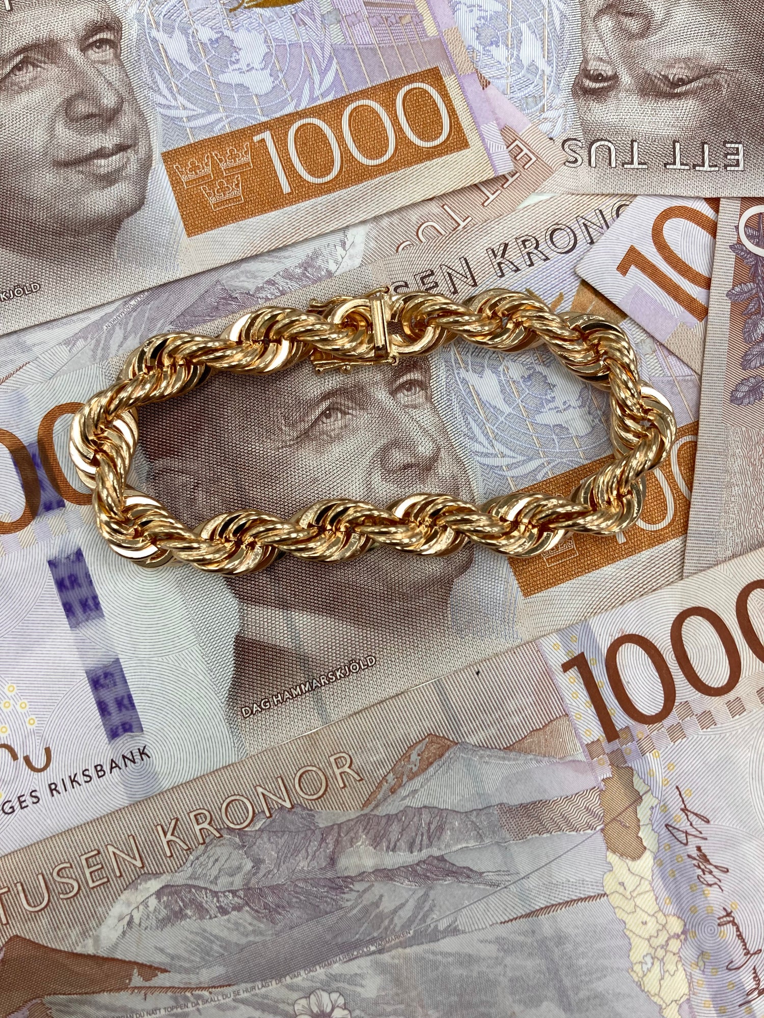 Cordell Armband 10mm Massiv - 18K Guld - Kejsar