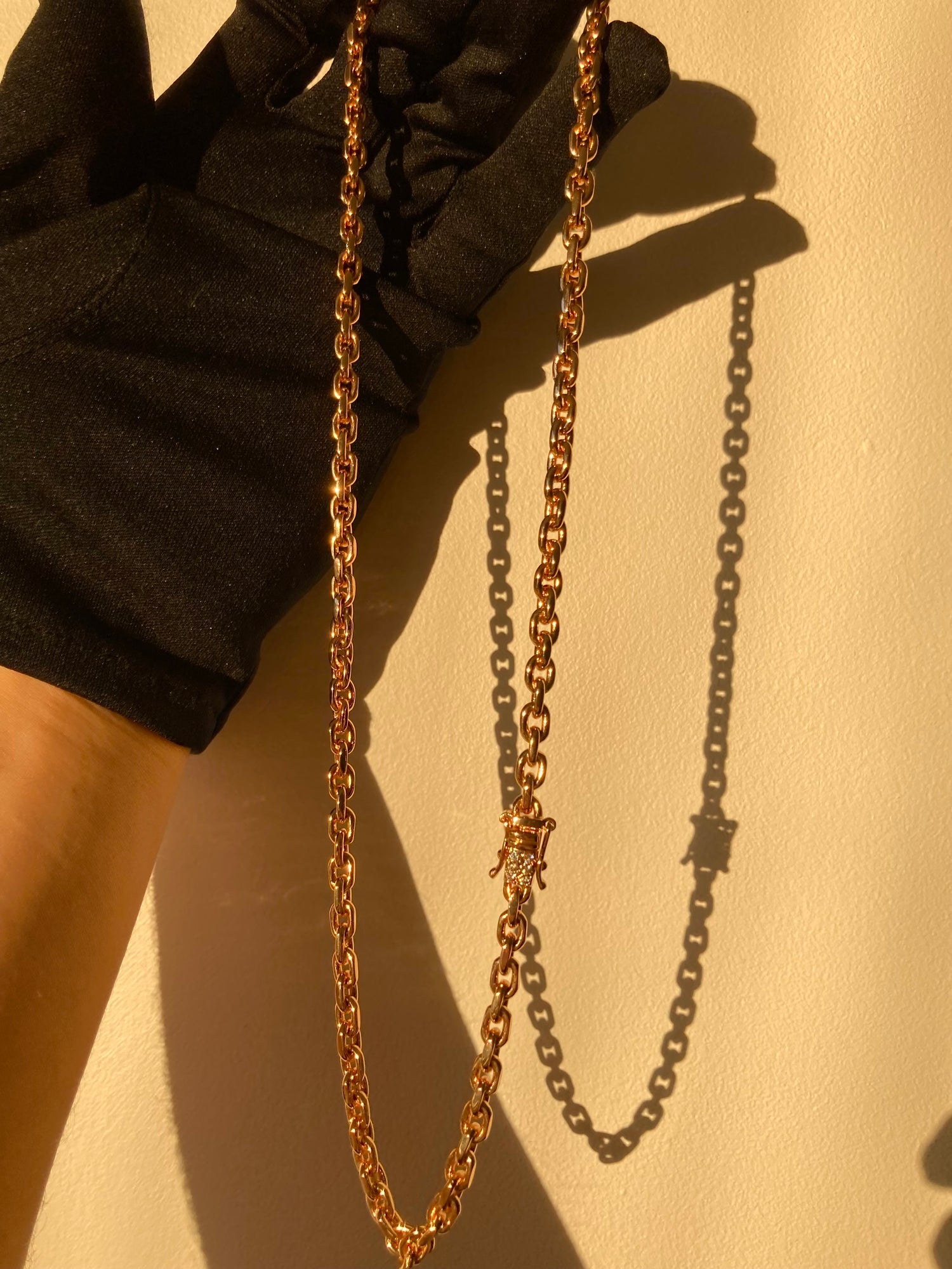 Ankarlänk Halsband 4mm - 18K Guldpläterad - Kejsar