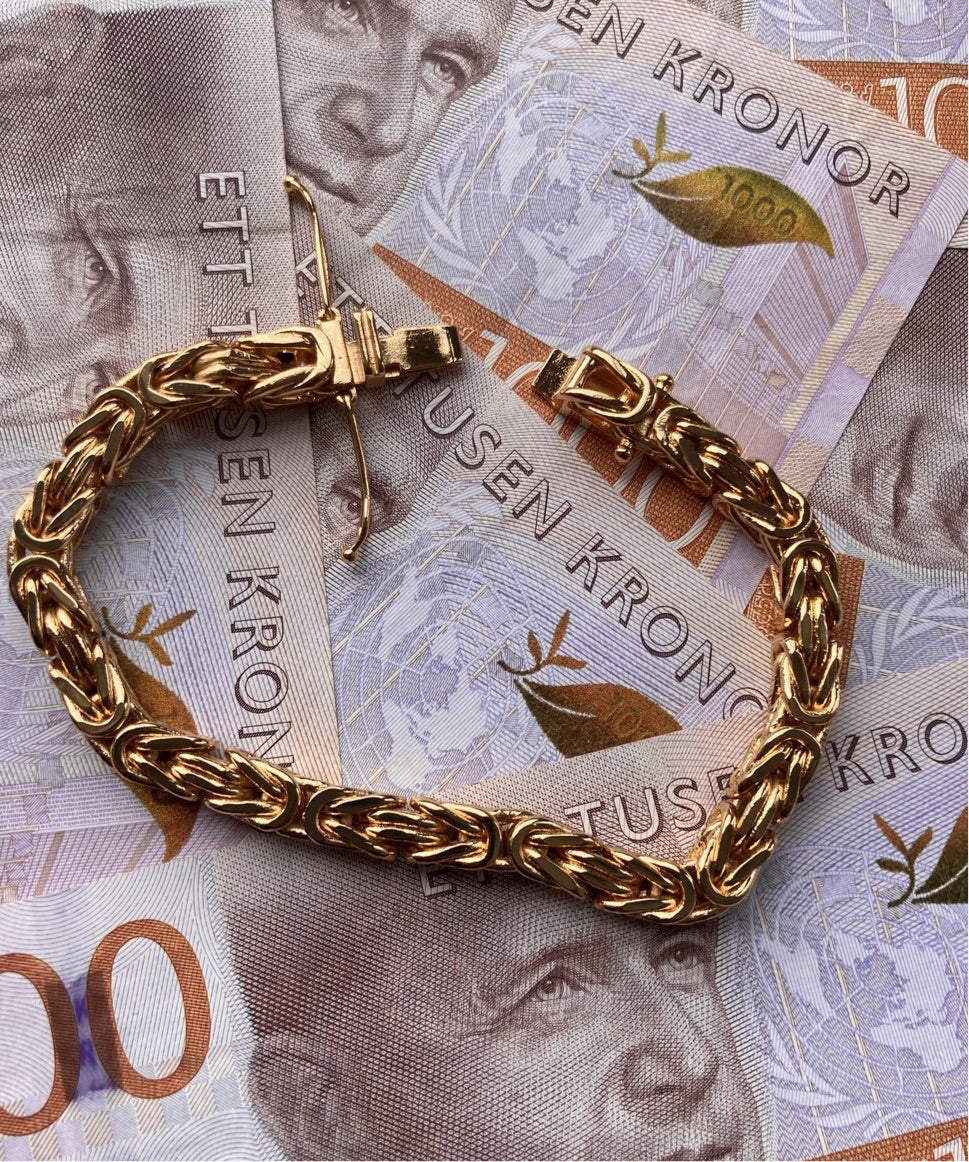 Kejsarlänk Armband 6mm - 18K Guldpläterad - Kejsar