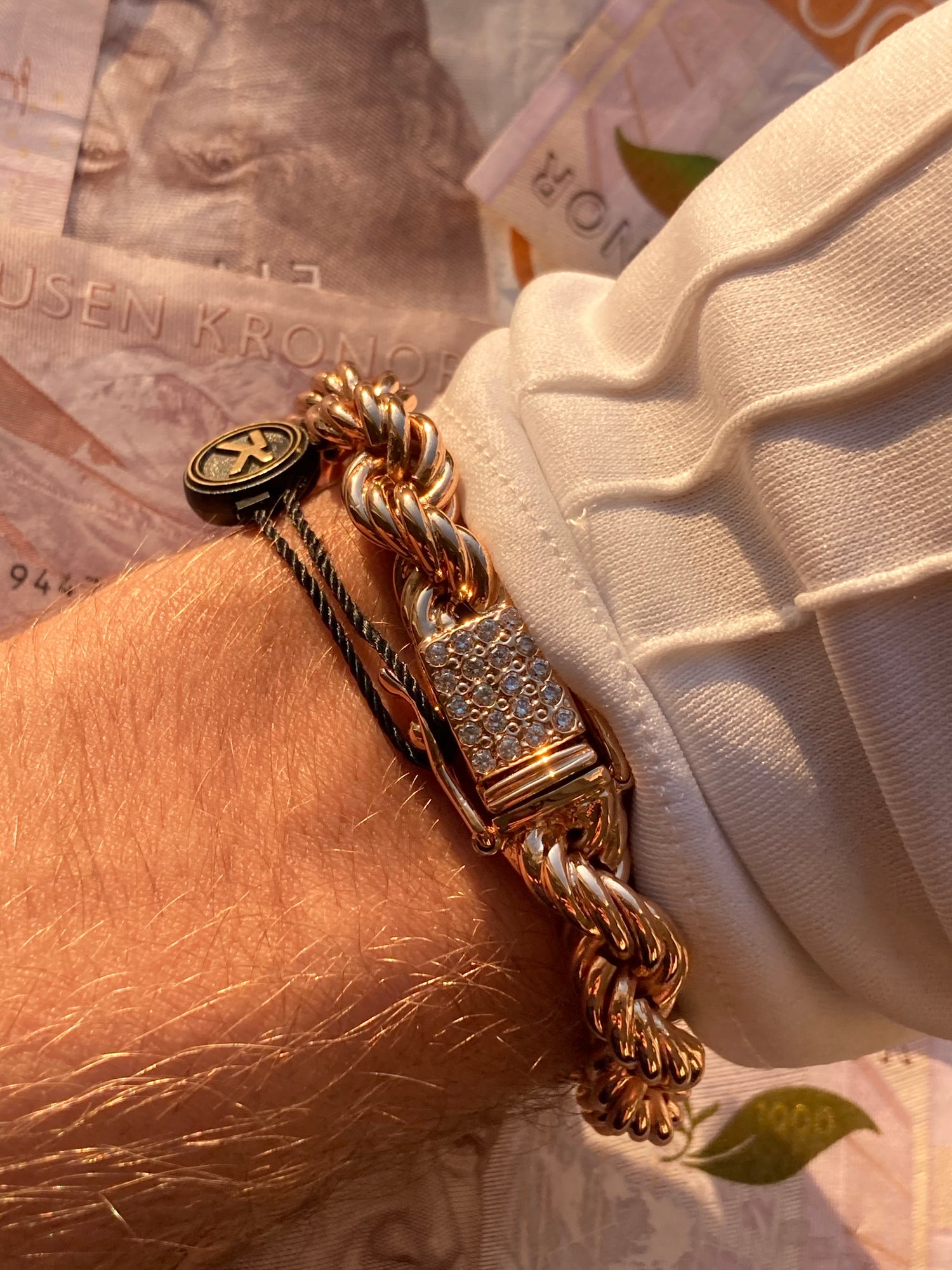 Cordell Armband 10mm - 18K Guldpläterad - Kejsar