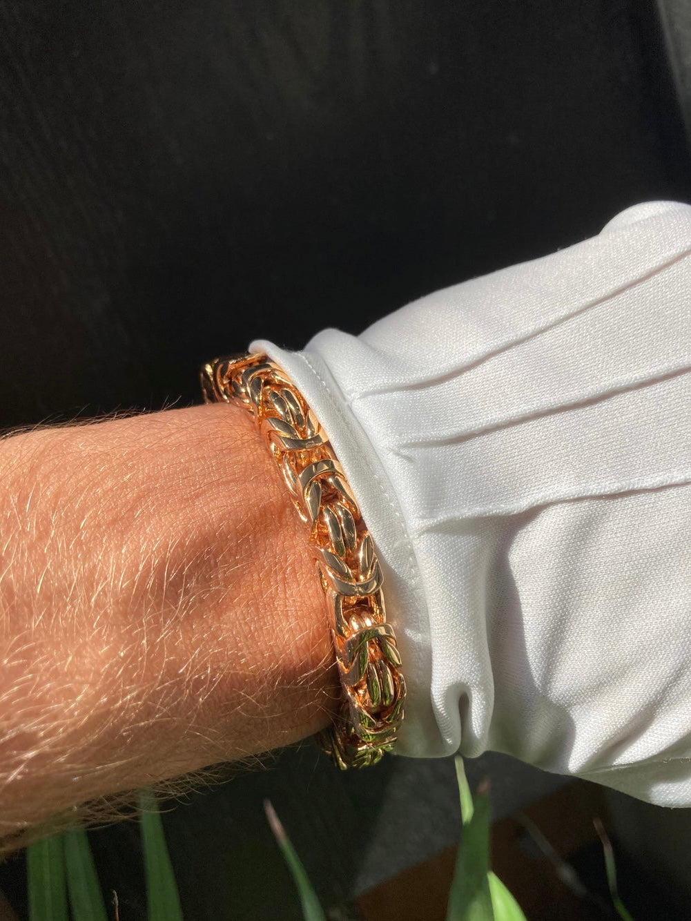 Kejsarlänk Armband 8mm - 18K Guldpläterad - Kejsar