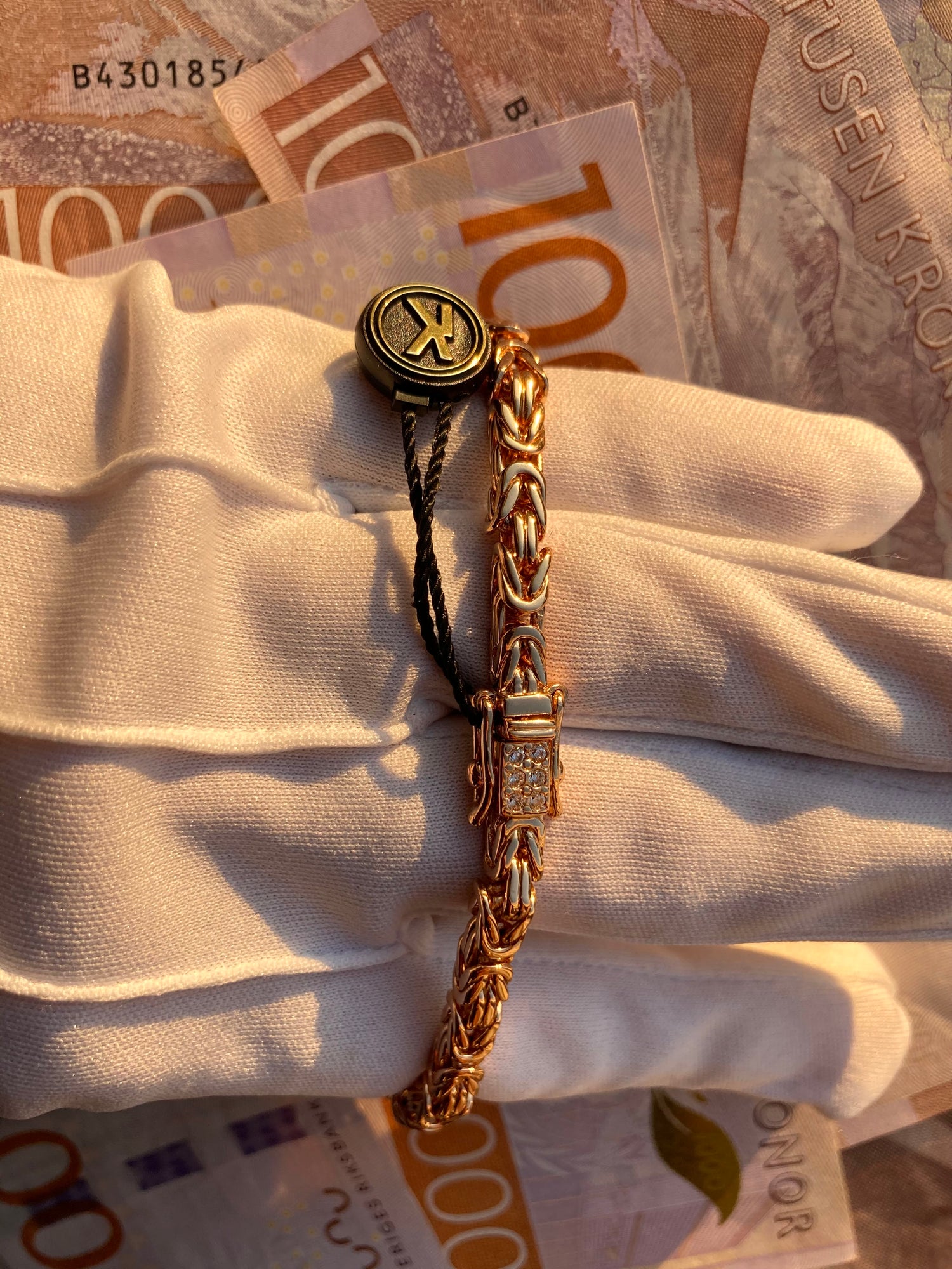 Kejsarlänk Armband 4mm - 18K Guldpläterad - Kejsar