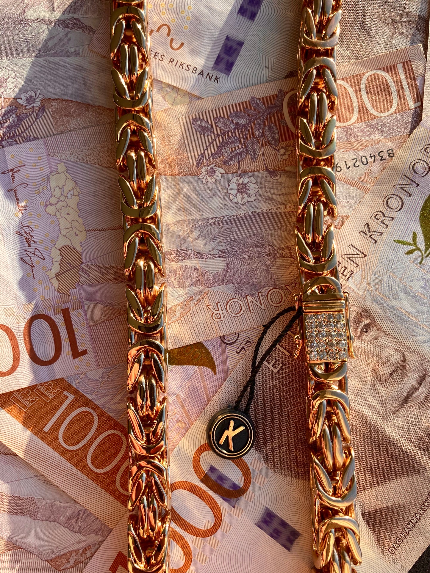Kejsarlänk Halsband 10mm - 18K Guldpläterad - Kejsar