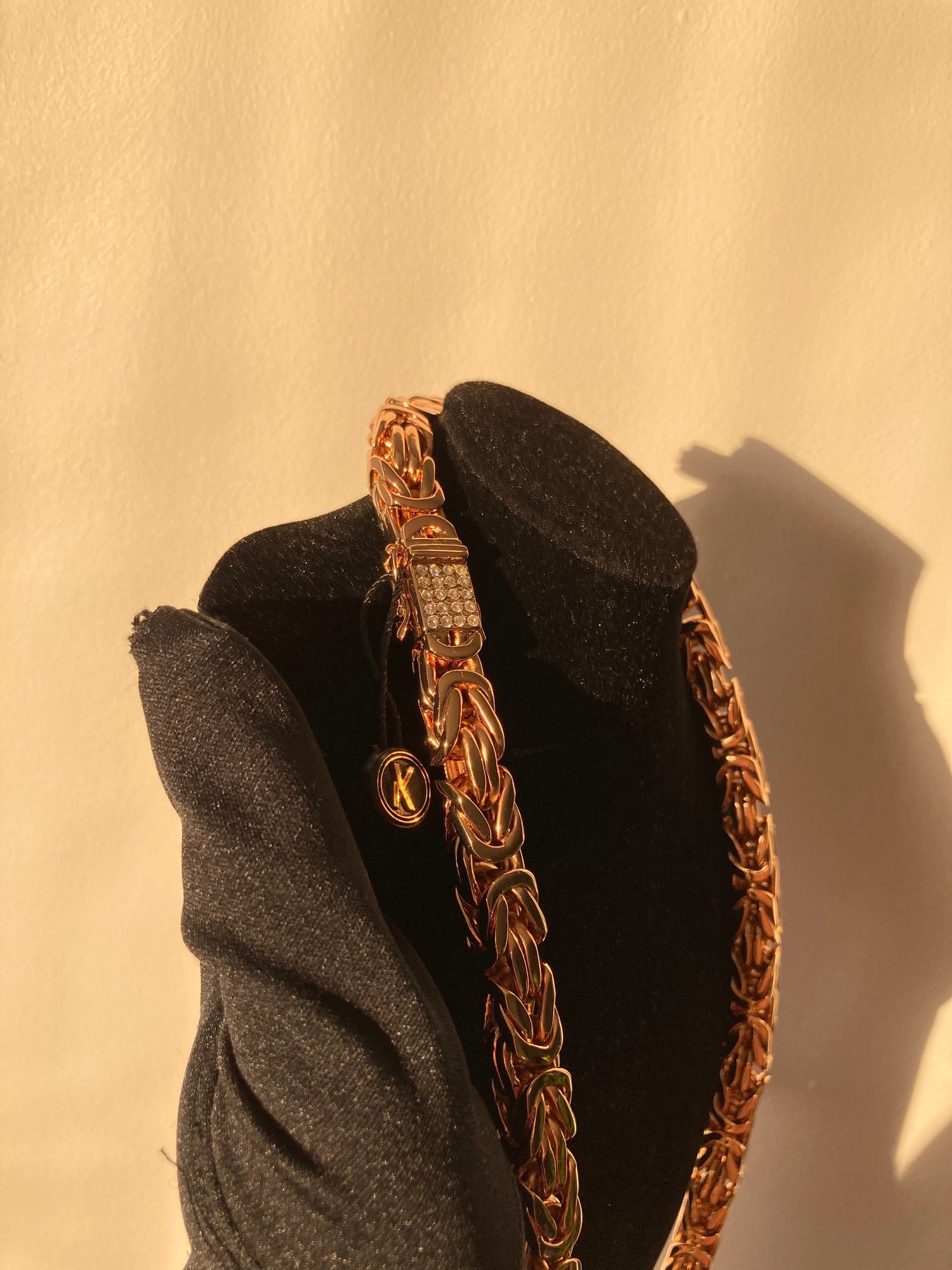 Kejsarlänk Halsband 10mm - 18K Guldpläterad - Kejsar