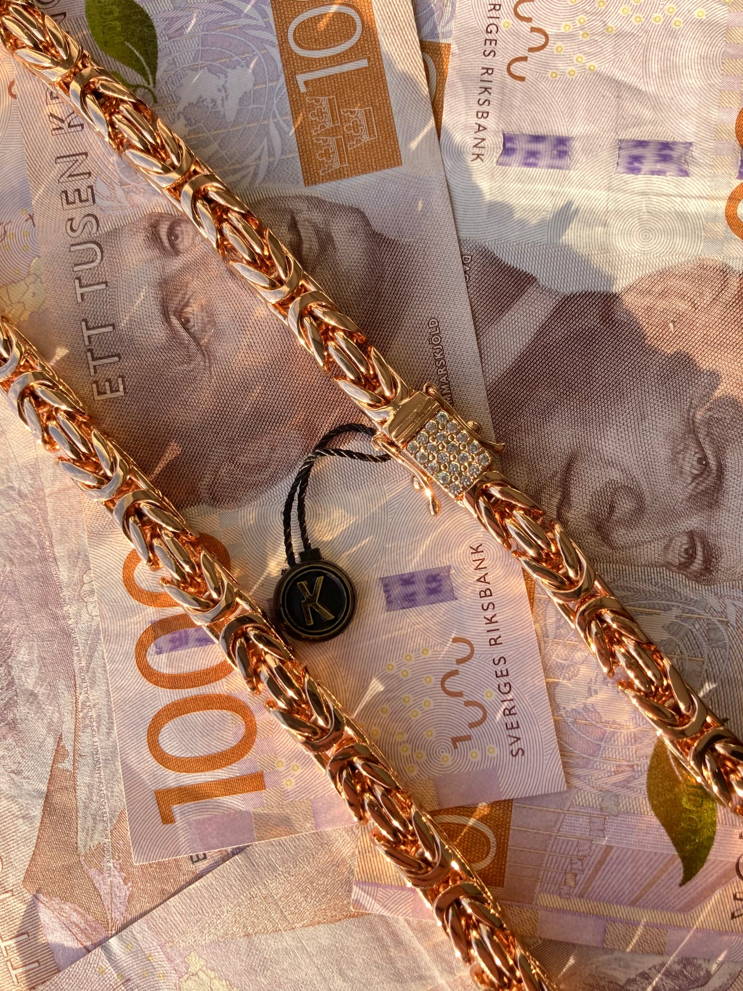 Kejsarlänk Halsband 8mm - 18K Guldpläterad - Kejsar