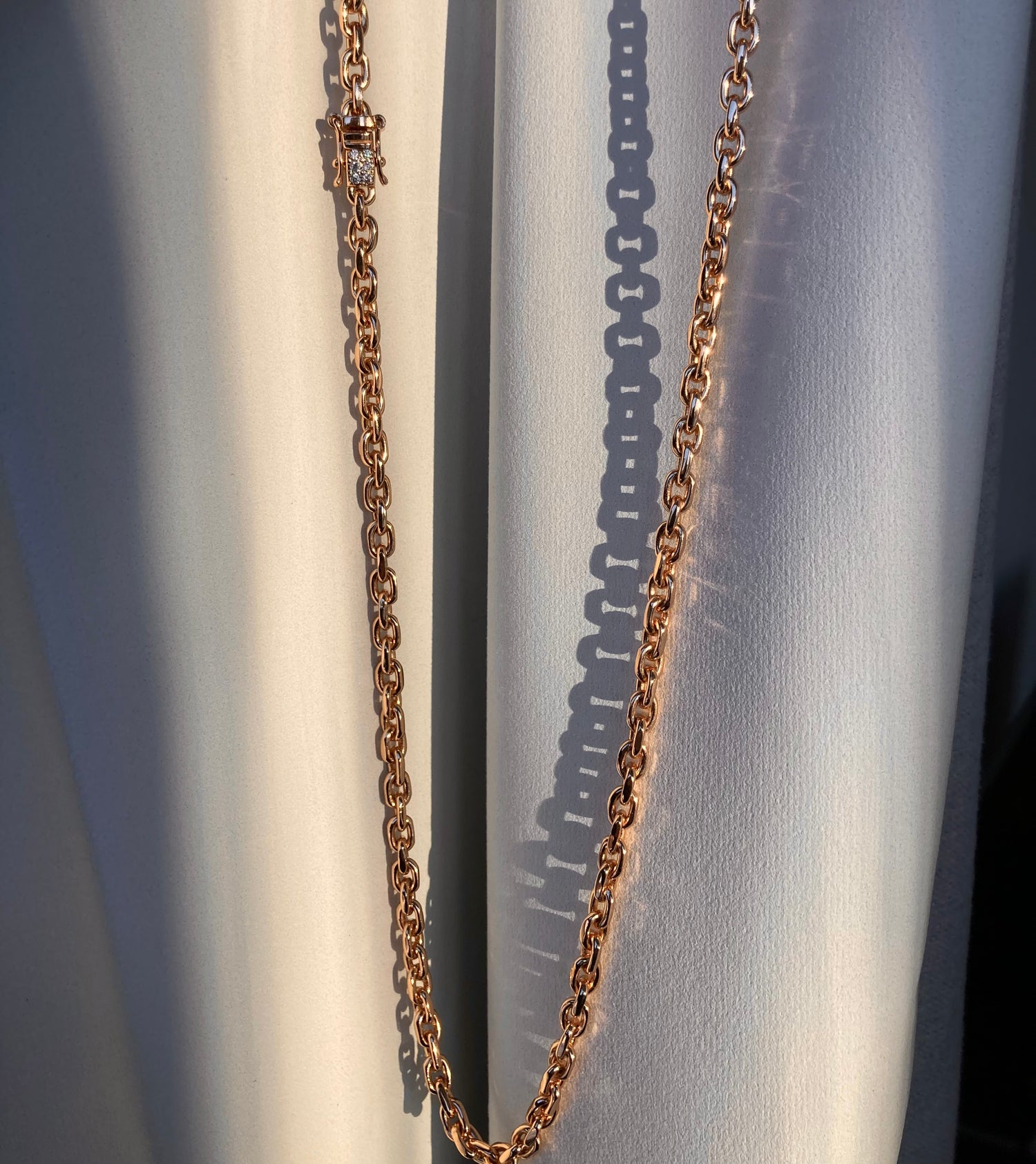 Ankarlänk Halsband 4mm - 18K Guldpläterad - Kejsar