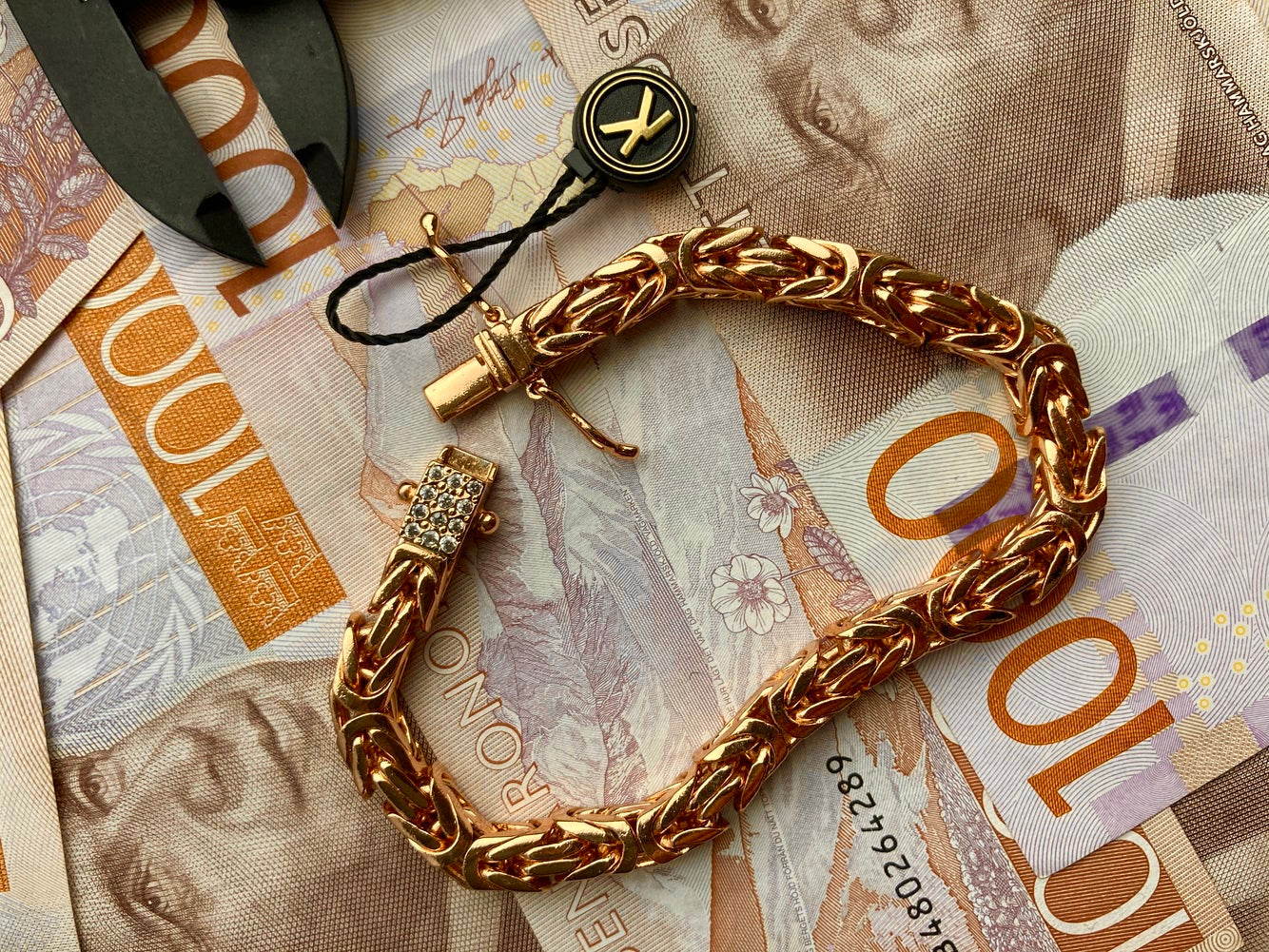Kejsarlänk Armband 6mm - 18K Guldpläterad - Kejsar