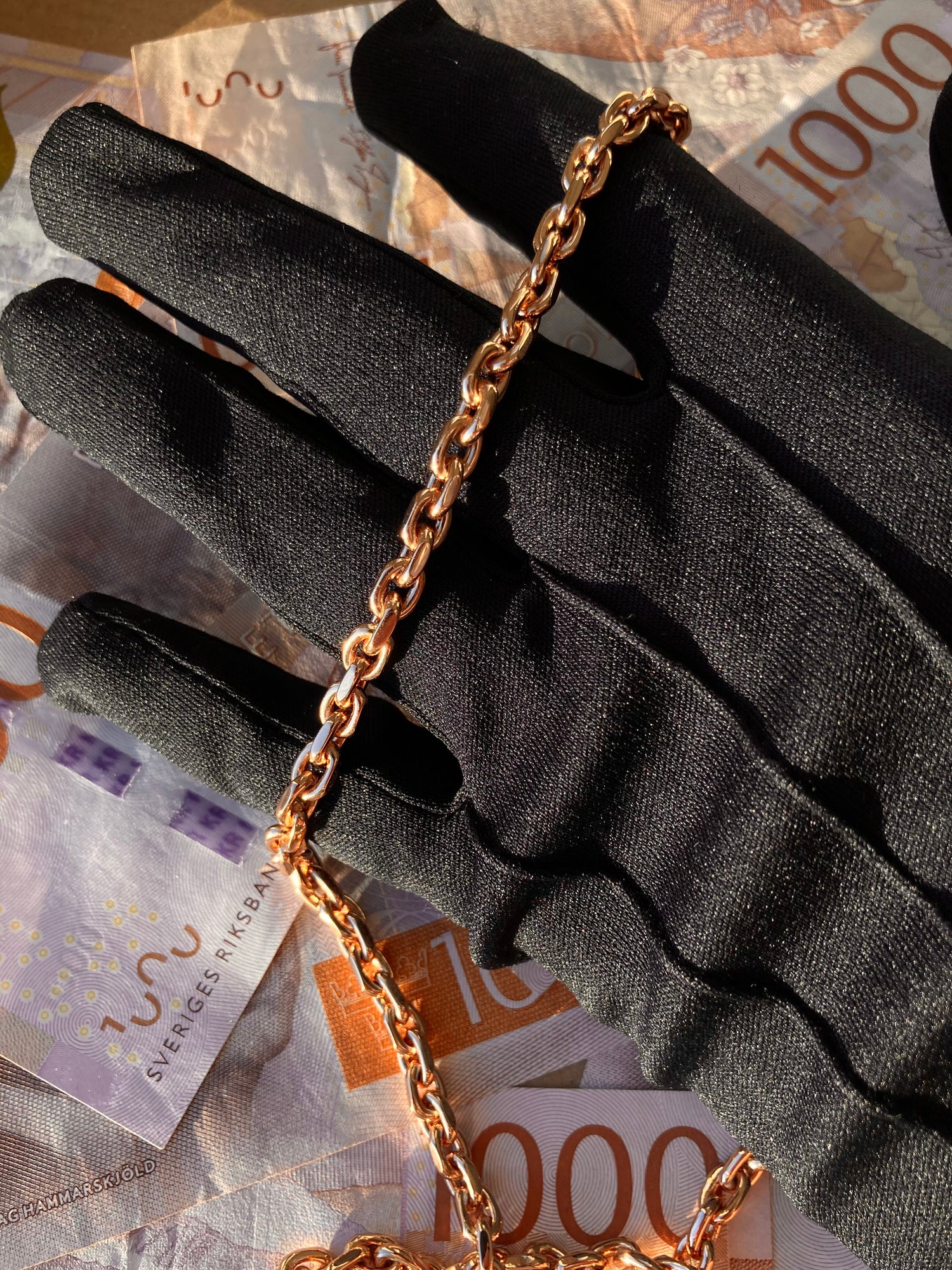 Ankarlänk Halsband 4mm - 18K Guldpläterad - Kejsar
