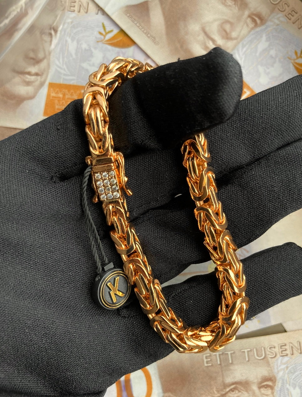 Kejsarlänk Armband 6mm - 18K Guldpläterad - Kejsar